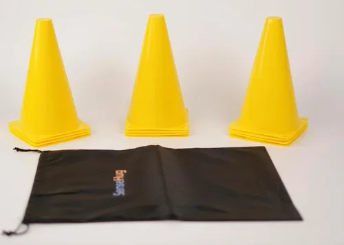 Miniatura 3 de Paquete de 12 conos de entrenamiento de agilidad, conos marcadores deportivos para ejercicios de fútbol, fútbol, baloncesto y fitness