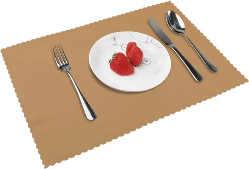 Miniatura 15 de Rectangular Placemats Set of 4, Heat Resistant Cartoon Banana Printed Kitchen Dining Table Mats