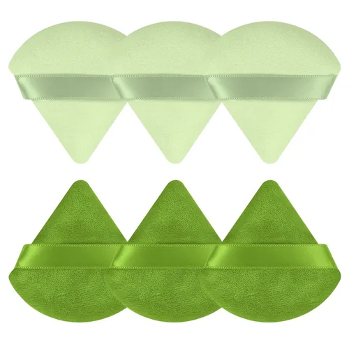 Miniatura 22 de 6 Piezas Borla de Polvo Triangular Esponja de Maquillaje Suave Borla de Maquillaje para Polvo Facial Base Cosmética Esponja Herramienta