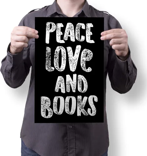 Miniatura 2 de Damdekoli Póster de libros de amor de paz - 11 x 17 pulgadas
