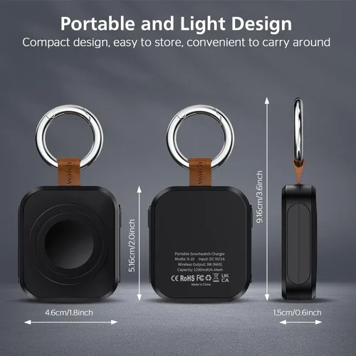 Miniatura 5 de Cargador para Samsung Galaxy Watch, cargador de reloj portátil de 1200 mAh para Samsung Galaxy Watch 8/8 Classic/7/Ultra/6/6 Classic/5/5 Pro/4/3