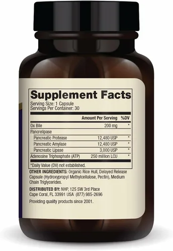 Miniatura 2 de Dr. Mercola Enzimas de la Vesícula Biliar - Apoyo para la Salud de la Vesícula Biliar y Digestiva - Incluye Proteasa Pancreática, Amilasa y Lipasa