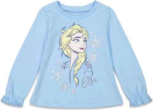 Miniatura 2 de Disney Frozen Princess Anna Elsa - Conjunto de camiseta y leggings para niñas pequeñas y grandes
