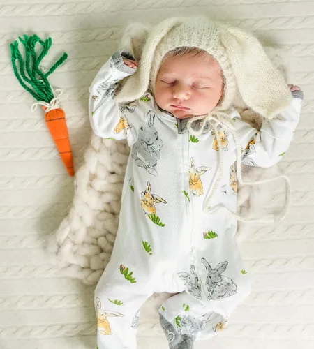 Miniatura 212 de Burt's Bees Baby - Pijama de una pieza para bebé, mameluco para dormir y jugar, algodón 100% orgánico, cremallera frontal