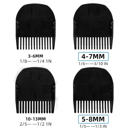Miniatura 2 de CR8GR8 Peine Guía Profesional de Corte Compatible con Manscaped 3.0, Paquete de 4, 8 Longitudes de Corte de 1/8"-1/2" Pulgadas Compatible