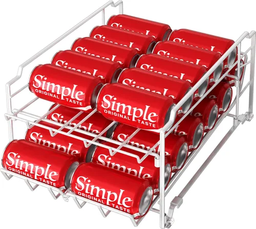 Miniatura 8 de Simple Houseware Dispensador de latas de carga frontal de doble fila, cromado