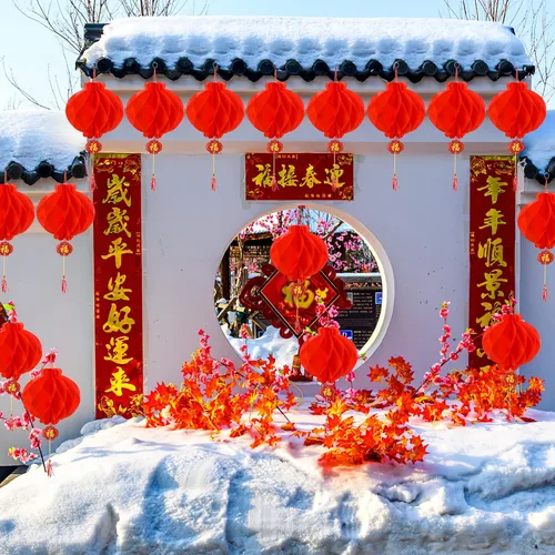 Miniatura 5 de 60 linternas chinas rojas para decoración de Año Nuevo, festival de primavera, boda, restaurante