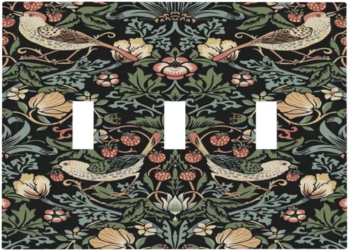 Miniatura 141 de Cubiertas Decorativas para Placas de Interruptor Bosque Primavera Hada Encantada País de las Maravillas Suelo Verde 2 Gang Cubierta de Interruptor