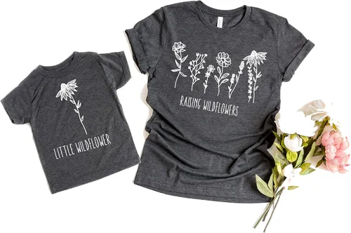 Raising Wildflowers Shirt, Little Wildflower Shirt,Matching Mommy And Me Shirt,Mothers Day Shirt,New Mom Tshirt,Mom And Baby Shirt