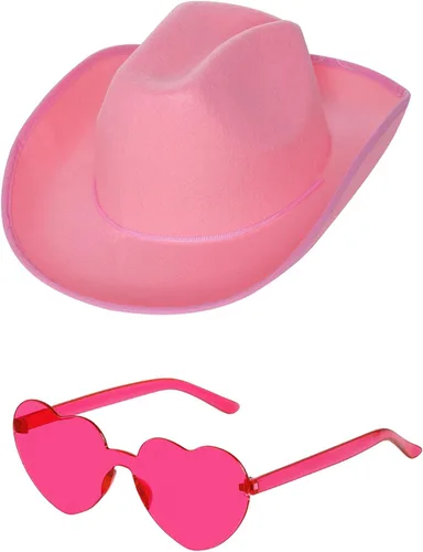 Sombrero de vaquero y lentes para cosplay, disfraz de Halloween, suministros de fiesta, sombreros para niñas y mujeres