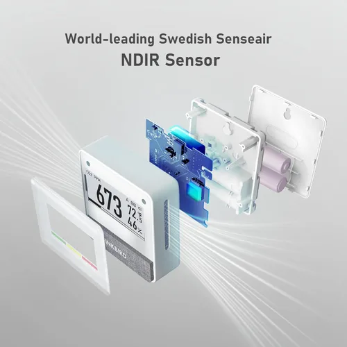 Miniatura 2 de INKBIRD Detector de CO2 portátil con Bluetooth, monitor inteligente de calidad del aire interior, puede detectar CO2, temperatura, humedad, etc.