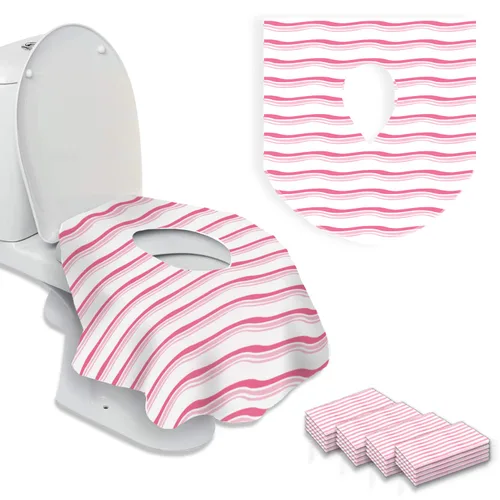 20 fundas de asiento de inodoro extragrandes desechables para niños y adultos, fundas de inodoro desechables para viajes, fundas de asiento de Ondas