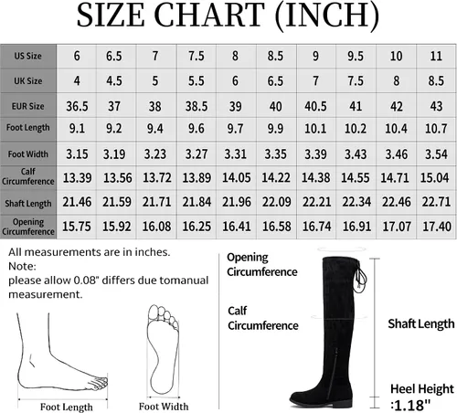Miniatura 3 de Vepose Botas altas de gamuza 998 para mujer, por encima de la rodilla, tacón bajo y plano hasta el muslo, botas altas para mujer