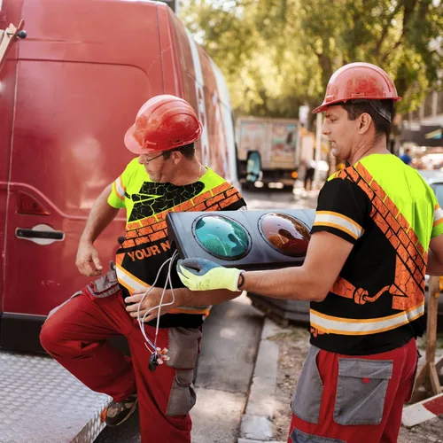 Miniatura 4 de Sudadera con capucha de alta visibilidad para hombre, ropa de trabajo de seguridad Hi Vis con diseño reflectante