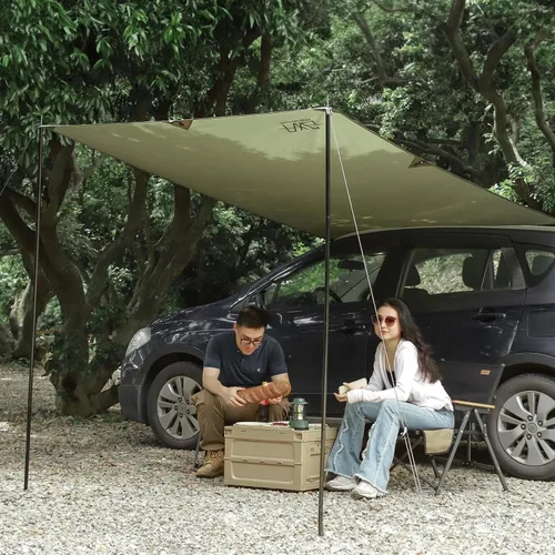 Miniatura 6 de Toldo Portátil para Coche para SUV, Toldo para Vehículo para Furgoneta de Camping, Camión, No Necesita Herrajes de Portaequipajes del Techo