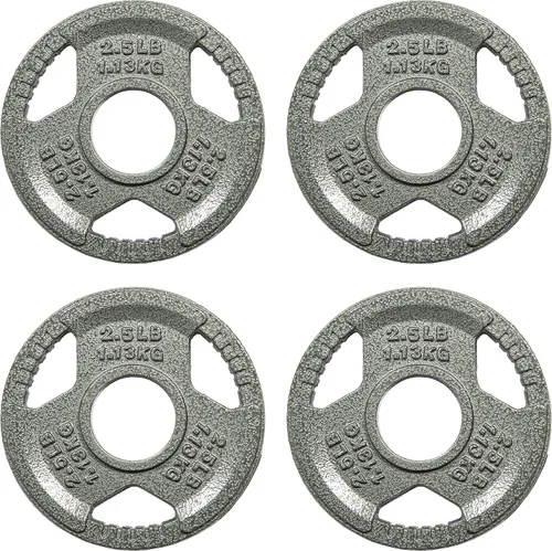 Fitvids Olympic - Placa de pesas de hierro fundido de 2 pulgadas para entrenamiento de fuerza y levantamiento de pesas, varios pesos disponibles