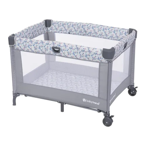 Miniatura 3 de Baby Trend Centro de Guardería con Cuna con Balanceo, Cápsula de Sueño, Cambiador con Volteado, Rosa Daisy