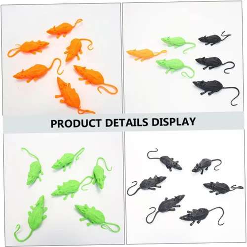 Miniatura 7 de 18Pcs Realistic Simulated Mouse Toys Halloween Decor Party Layout Props Small Lightweight PE Material for Scary Pranks and Indoor Display