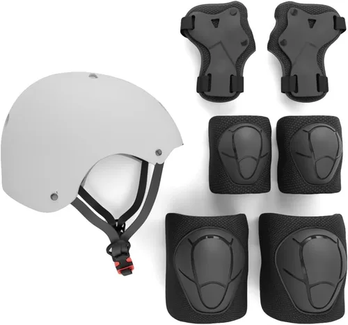 Miniatura 10 de Rude Boyz - Juego de almohadillas para casco de bicicleta, rodilleras, coderas, muñequeras para niños y niñas Azul