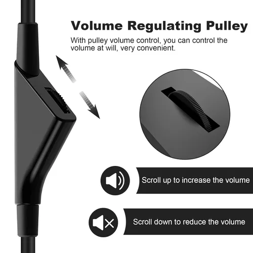 Miniatura 5 de Sqrmekoko Cable de audio de repuesto de 6.6 ft con función de control de volumen compatible con auriculares para juegos Astro A10 A30 A40 A40TR A50