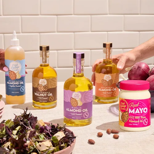 Miniatura 8 de Fresh Vintage Farms Nut Bundle - Aceites de cocina 100% sin diluir prensados en frío de almendras y nueces, aceites de cocina saludables