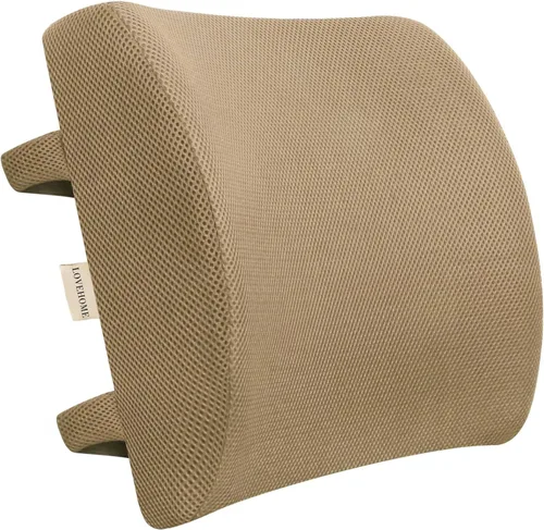 Miniatura 8 de Cojín lumbar de espuma viscoelástica LoveHome con funda de malla 3D, con diseño de firmeza equilibrada para reducir el dolor de espalda, ideal