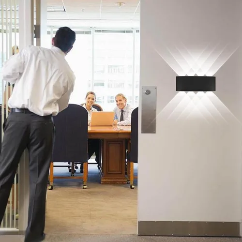 Miniatura 5 de Kawell Lámpara de pared moderna impermeable de 8 W, lámpara de pared LED de aluminio, para interiores y exteriores, para baño, dormitorio, pasillo