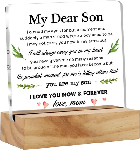 Miniatura 8 de Regalos de agradecimiento para jefes para hombres y mujeres - Placa de escritorio acrílica con soporte de madera - Día del jefe, despedida, recuerdo
