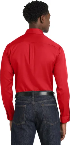 Miniatura 3 de Port Authority Camisa SuperPro React de sarga de manga larga con botones para hombre