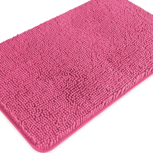 Miniatura 518 de Alfombra de baño pequeña de 12 x 18 pulgadas, lavable y absorbente, antideslizante, alfombra de baño de felpilla gruesa y suave para baño, ducha