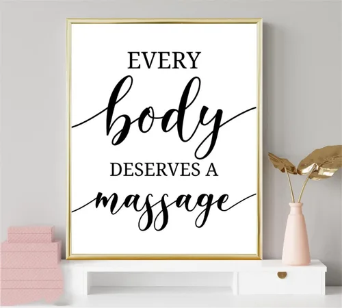 NATVVA Póster de arte de pared para terapia de masaje, impresiones en lienzo para terapeuta de masaje, pintura, ilustración, decoración del hogar