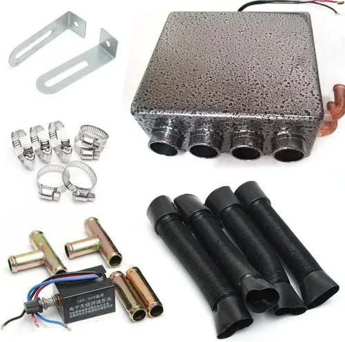 Kit de calentador de coche debajo del tablero, calentador de coche portátil de 4 puertos con interruptor de velocidad, calentador de aire universal