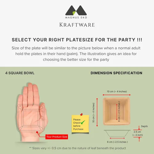 Miniatura 2 de Palmkraft - Plato profundo cuadrado de postre de 4 pulgadas (50 unidades), cuenco resistente desechable de 4 onzas, paquete de fiesta similar al