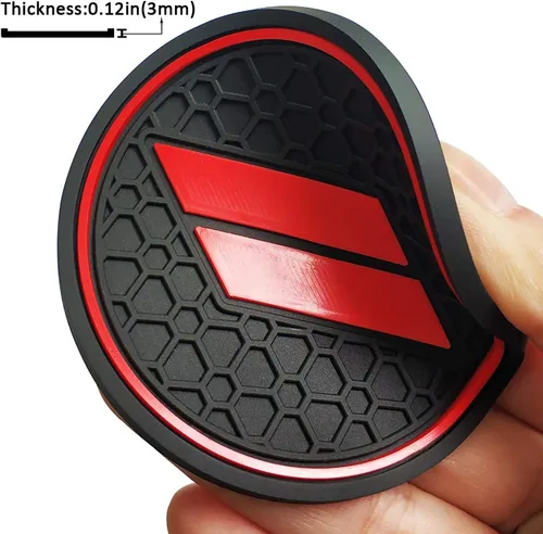 Miniatura 7 de Auprite Alfombrillas antipolvo para accesorios Dodge Challenger 2015 2016 2017 2018 2019 2020 2021 2022 2023, se adapta a la medida forros de Rojo