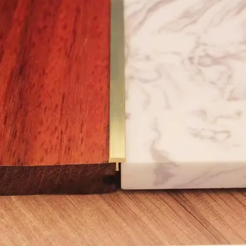 Tira de transición de suelo de moldura en T, de latón, para puertas de alfombra a azulejo, cubierta de costura de cincha, impermeable y cortable