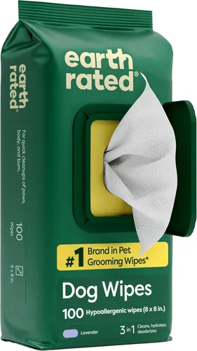 Miniatura 16 de Earth Rated XL - Toallitas para mascotas para perros y gatos, limpieza hipoalergénica y sin perfume de 3 en 1, desodorizante e hidratante extra