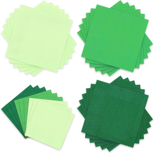 Miniatura 23 de Whaline Paquete de 150 Servilletas Marrones de 6.5 x 6.5 Pulgadas, Servilletas de Papel Desechables de 3 Colores con Tema Marrón de Otoño