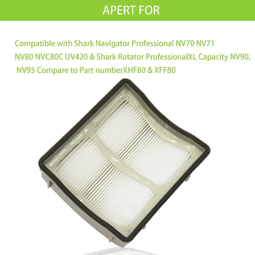 Miniatura 6 de Para Shark Navigator DLX Filter NV60 NV70 NV80 Filtros de repuesto, NV70 26, NV71, NV90, UV420, NV90, 26, NV95, NV80 y NVC80C.4+4 filtros de espuma