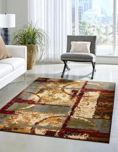 Miniatura 14 de Unique Loom Barista Collection - Alfombra de área - Catuai (2' 2" x 3' 1" ovalada, multi/marrón)