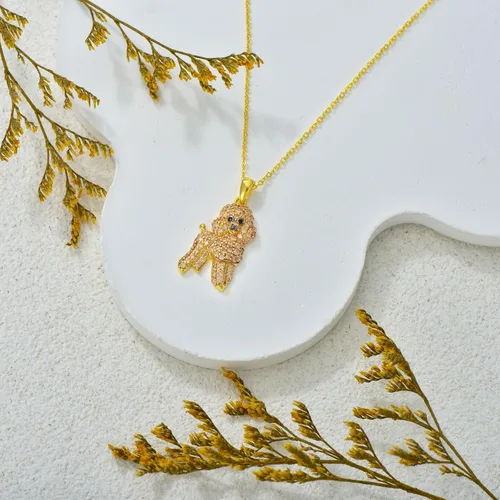 Miniatura 124 de Collares con colgante de perro de plata de ley S925 – 24 razas corgi/husky/labrador/pastor para mujer