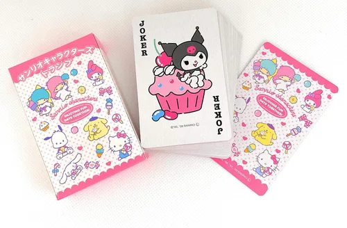 Miniatura 9 de Cartas de juego de personajes Sanrio Hello Kitty, Little Twin Stars, My Melody, Cinnamoroll, Pompompurin, Pochacco 3.5 x 2.4 x 0.7 pulgadas