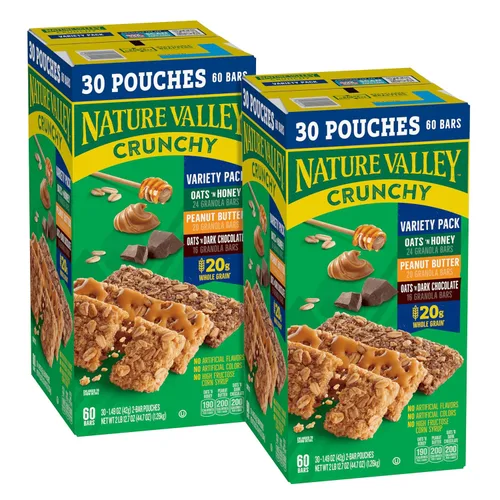 Miniatura 8 de Nature Valley Barras de granola crujientes, paquete variado, 12 unidades, 8.94 oz (6 bolsas)