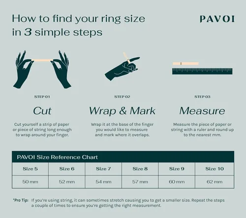 Miniatura 5 de PAVOI 14K Gold Plated Cubic Zirconia Rings for Women Classic Stackable Ring Band for Women