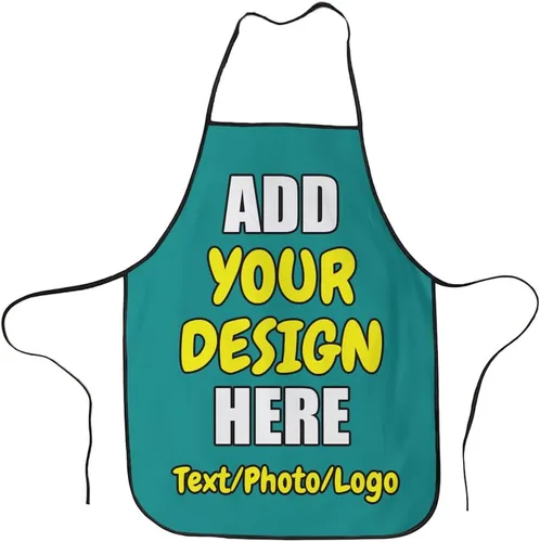 Miniatura 25 de Delantales personalizados para mujeres y hombres, delantal personalizado para añadir imagen, texto, logotipo, regalos de fotos