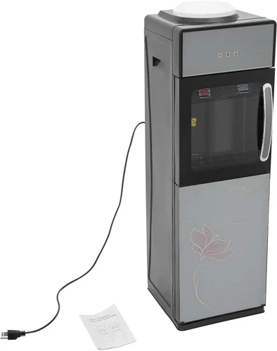 Miniatura 8 de Dispensador de enfriador de agua de carga superior, dispensador de agua gris con capacidad para botella de 5 galones, recipiente de agua caliente