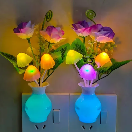 Miniatura 7 de AUSAYE - Luz nocturna LED que cambia de color, paquete de 1 lámpara enchufable del crepúsculo al amanecer, lámpara de decoración para el hogar, luz