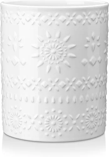 Miniatura 10 de LOVECASA Soporte para utensilios, de cerámica de 7.2 pulgadas + 5.4 pulgadas para encimera, utensilios de cocina grandes para encimera de cocina