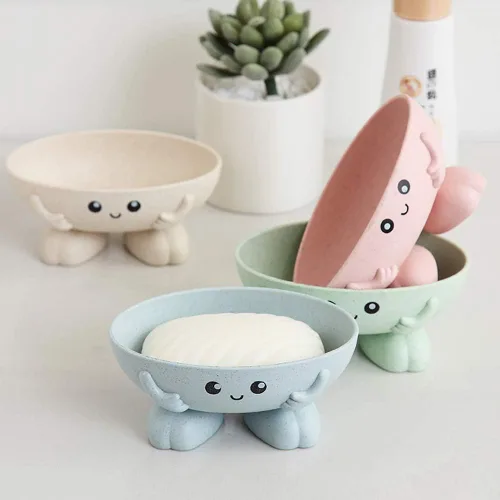 Miniatura 8 de Jabonera, bonita jabonera, creativa y encantadora bandeja de jabón para ducha, baño, cocina, encimera, color azul