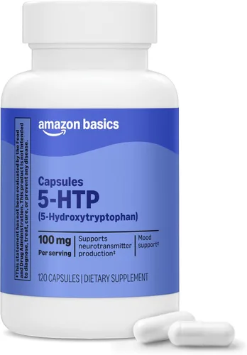 Amazon Basics 5-HTP con cápsulas B6, 100 mg, 120 unidades