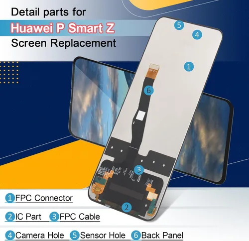Miniatura 5 de Pantalla para Huawei Y9 Prime 2019 Reemplazo de pantalla para Huawei P Smart Z Display Reemplazo para Huawei Enjoy 10 Plus COG versión LCD táctil